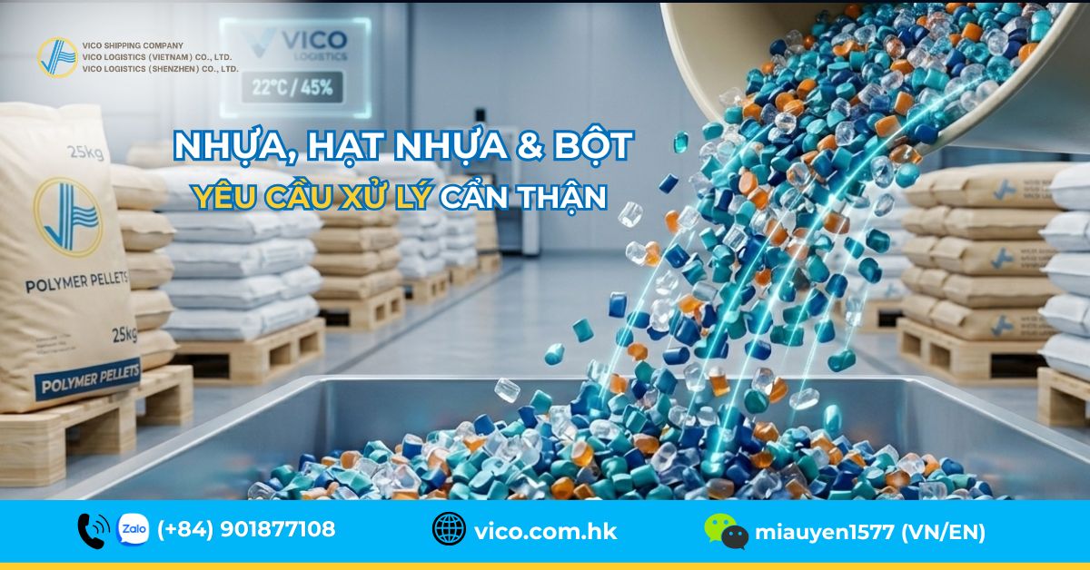 Các loại hạt nhựa polymer và resin trong vận chuyển