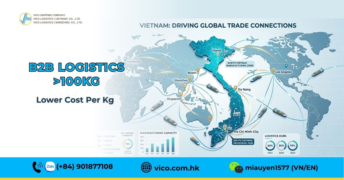 VICO logistics B2B supply chain solutions Vietnam global shipping