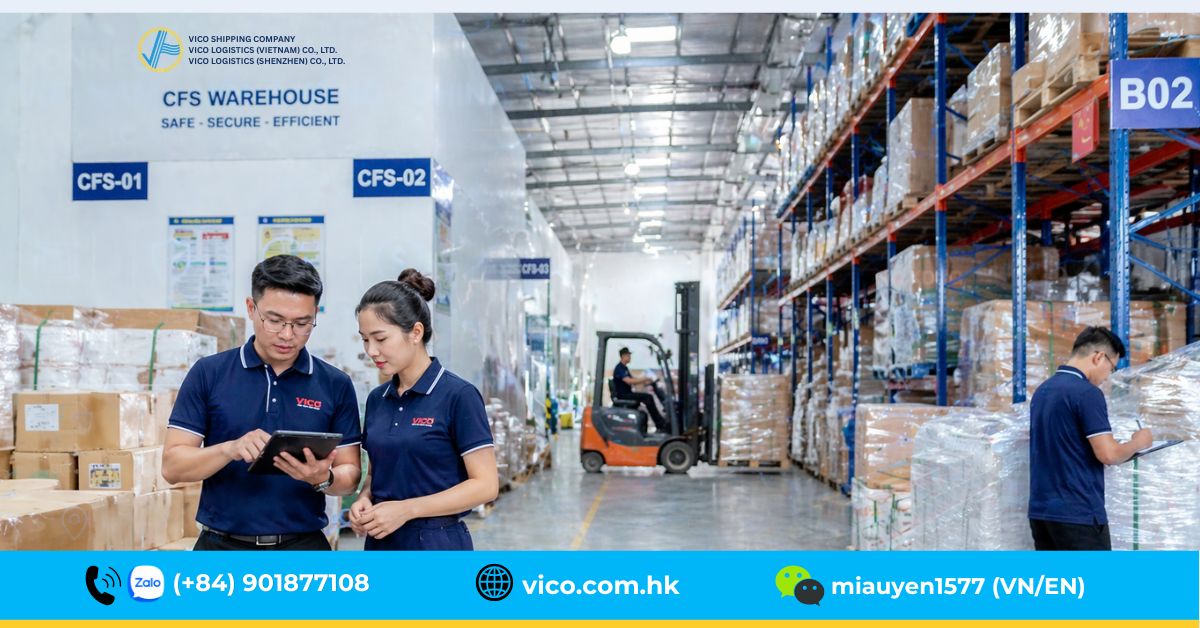 Quy trình kiểm tra và đóng gói hàng lẻ LCL tại kho CFS VICO