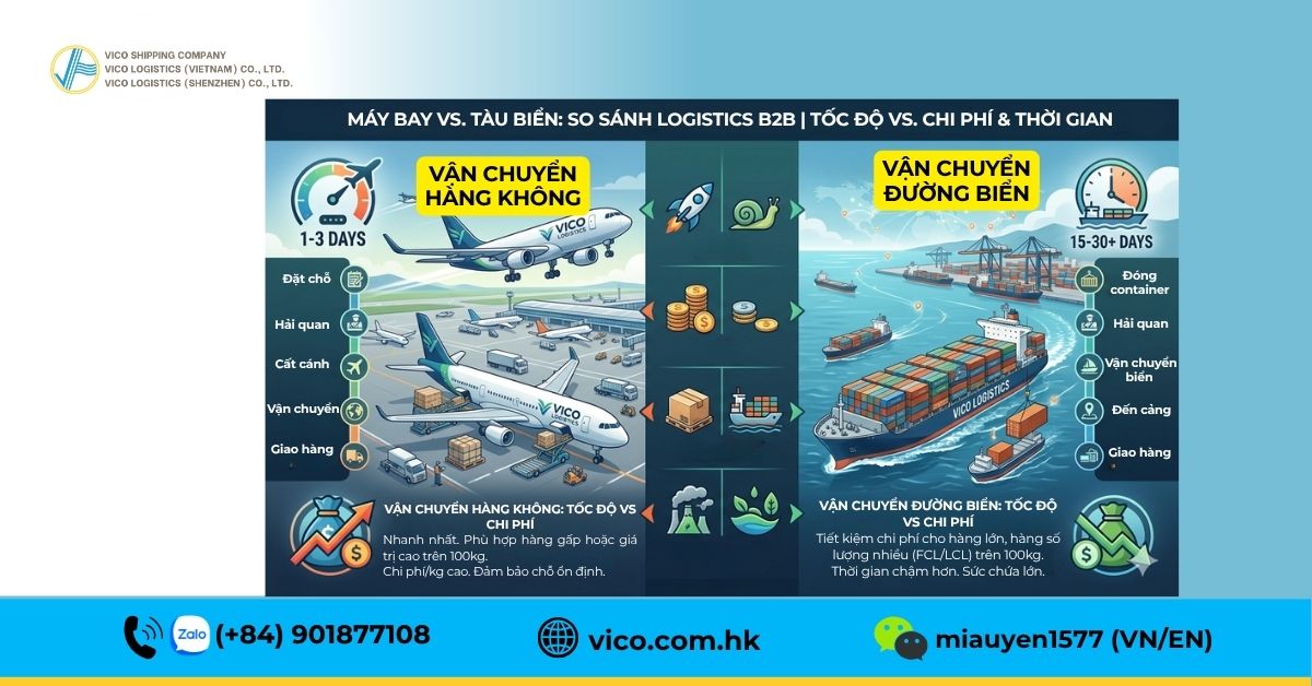 Các yếu tố ảnh hưởng đến chi phí vận chuyển hàng không theo kg