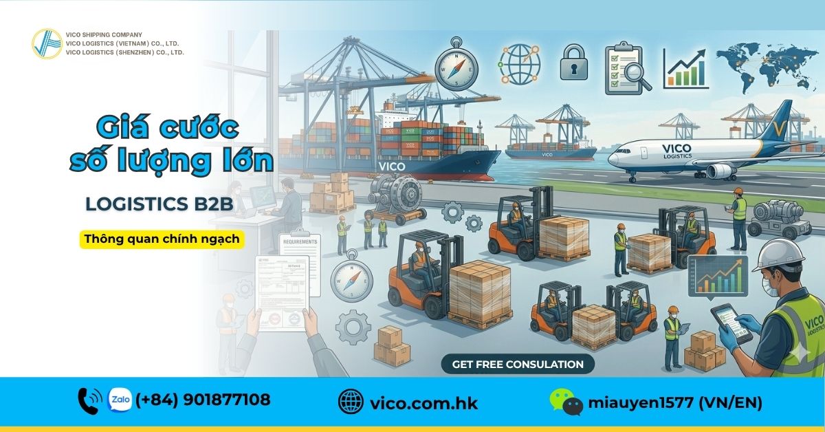 Lợi ích của VICO Logistics cho vận chuyển hàng không B2B trên 100kg