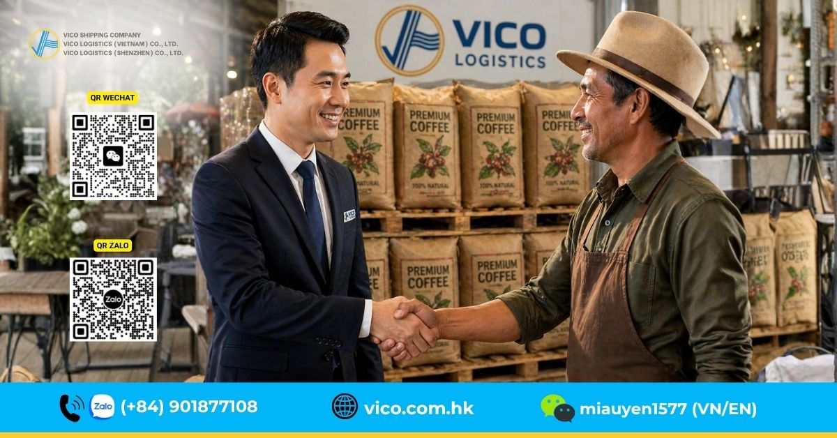 Quy trình xuất khẩu cà phê chuẩn 5 sao tại VICO