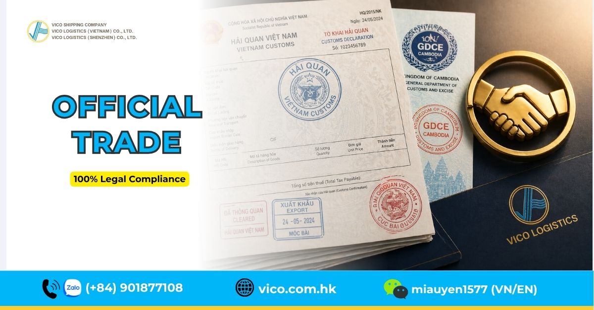 Official import-export shipping to Cambodia