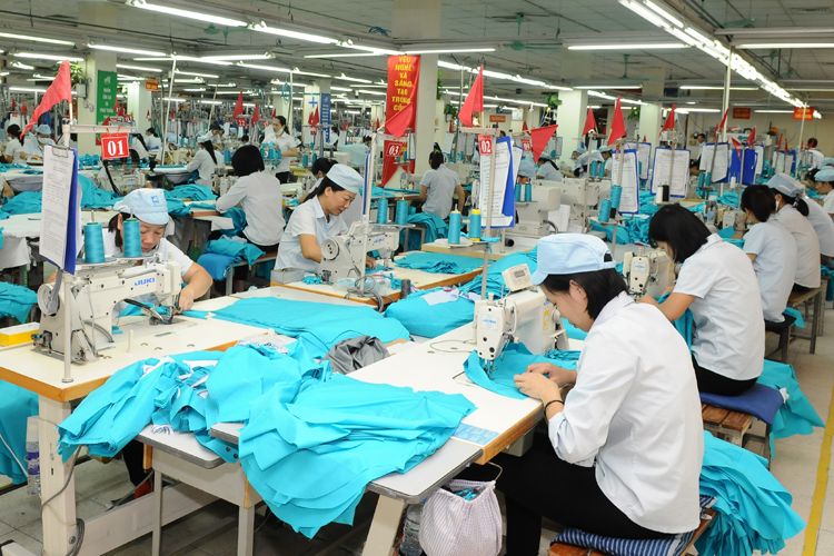 Factory workers are sewing clothes at a clothing factory in Vietnam - VICO Logistics' professional customs declaration service