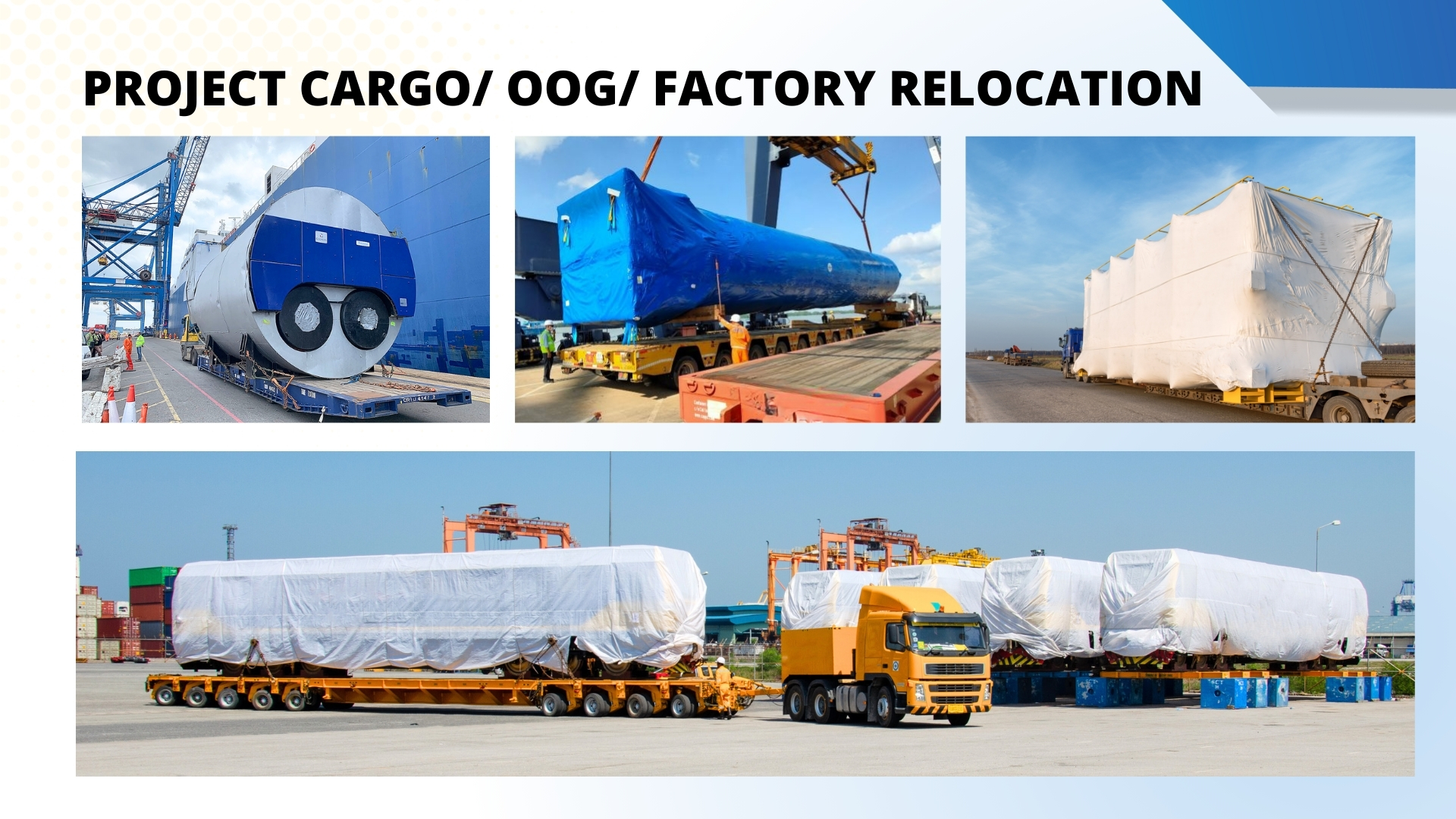 Project cargo for Textile fabrics Manufacturing