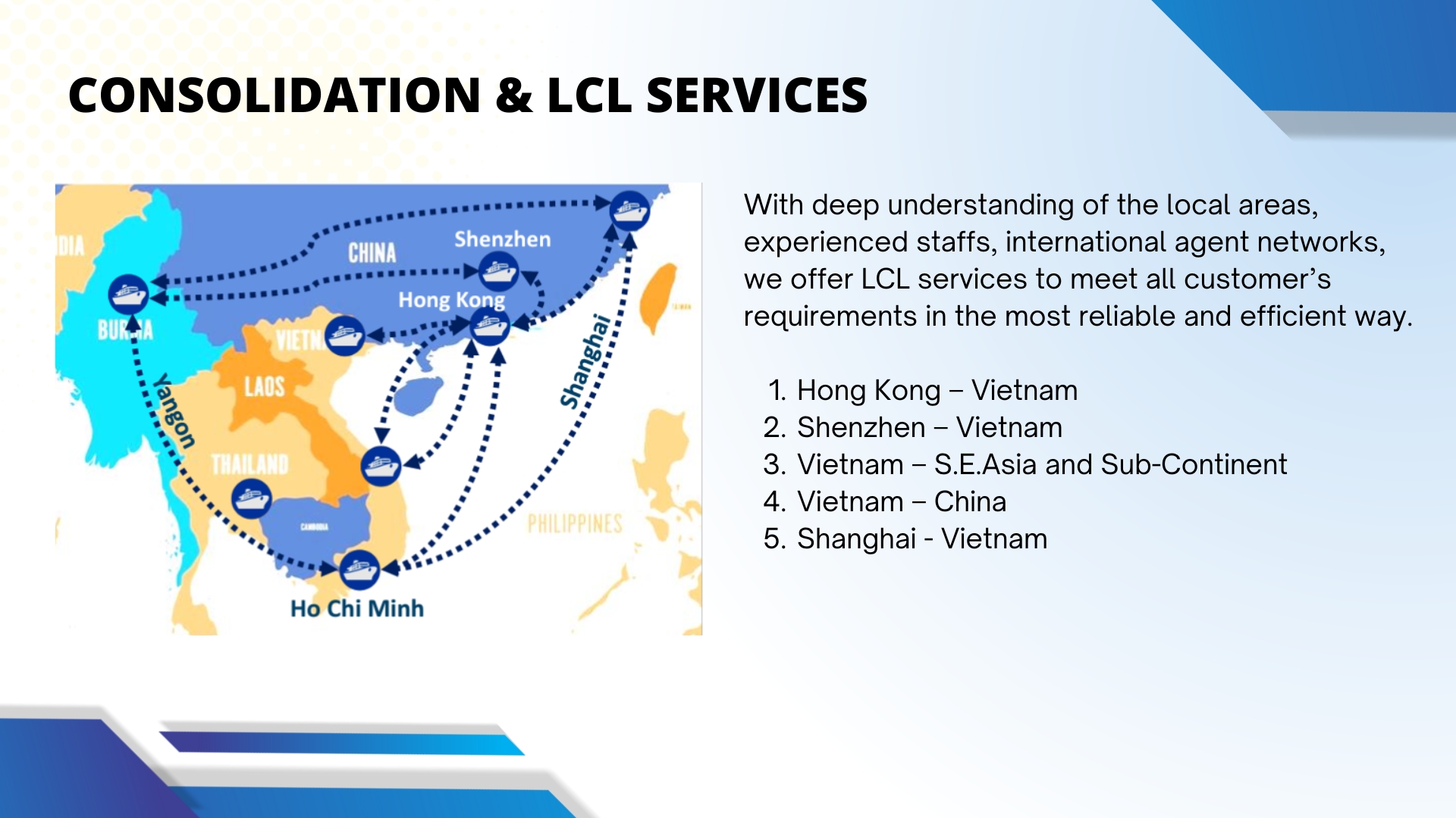 Consolidation and LCL Service of VICO Textile Logistics