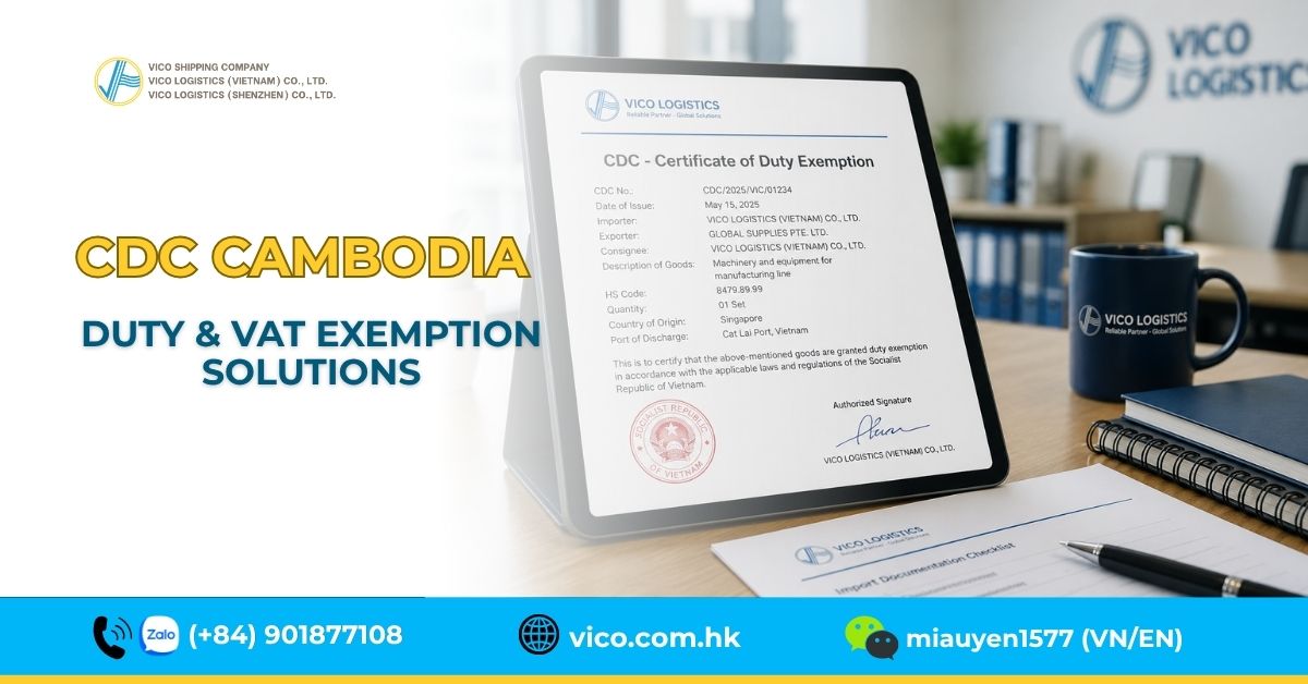 CDC Certificate for Cambodia Import Duty Exemption