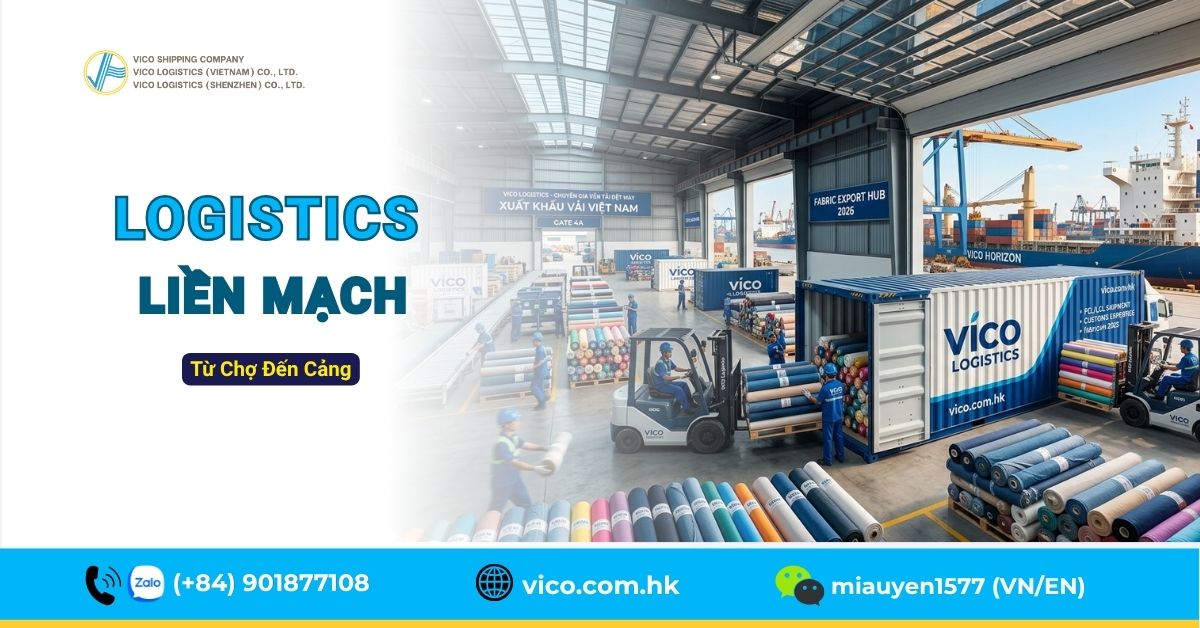 Dịch vụ vận chuyển và thông quan dệt may của VICO Logistics