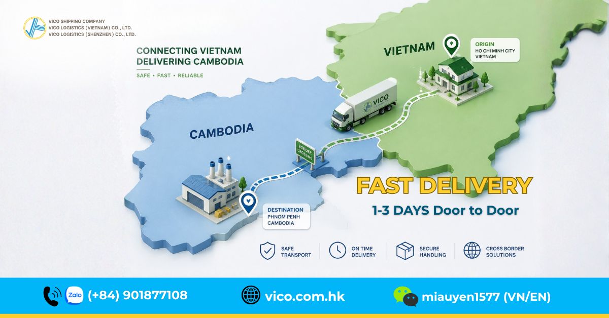Specialized trucks for furniture transport on the Vietnam–Cambodia route