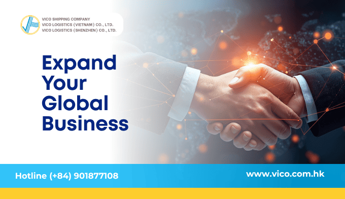 global business partnership and trade growth concept with logistics and supply chain