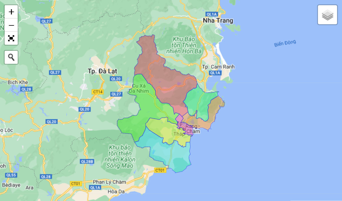 Map of Ninh Thuan Province