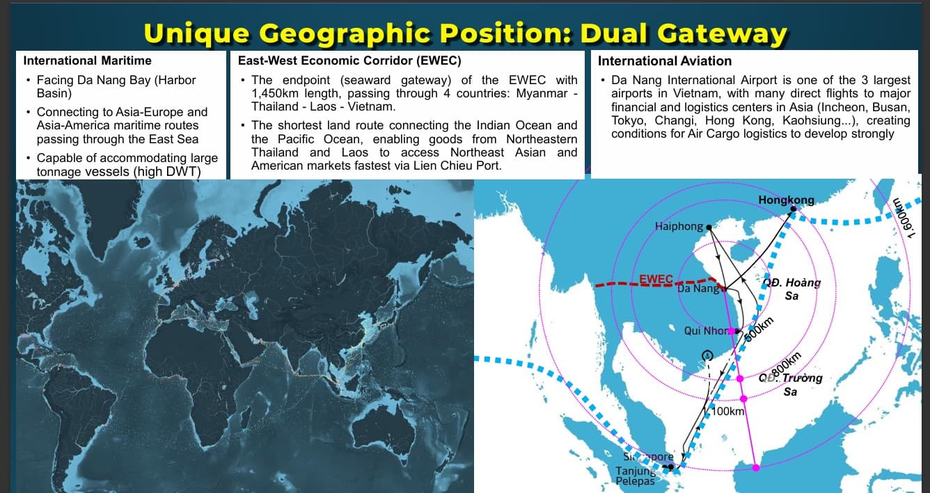 Da Nang's unique "Dual Gateway" geographic position establishes it as the leading Danang Logistics hub in Central Vietnam.