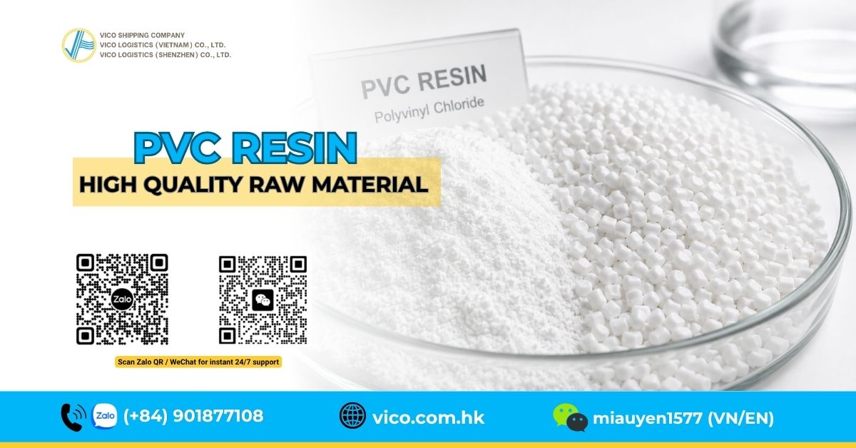 Close-up of White Powder PVC Resin