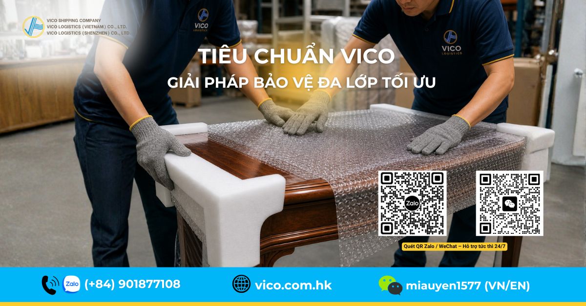 Quy trình đóng gói nội thất chuyên nghiệp lớp bảo vệ đa tầng