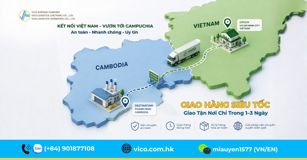 Xe tải vận chuyển nội thất chuyên dụng tuyến Việt Nam đi Campuchia