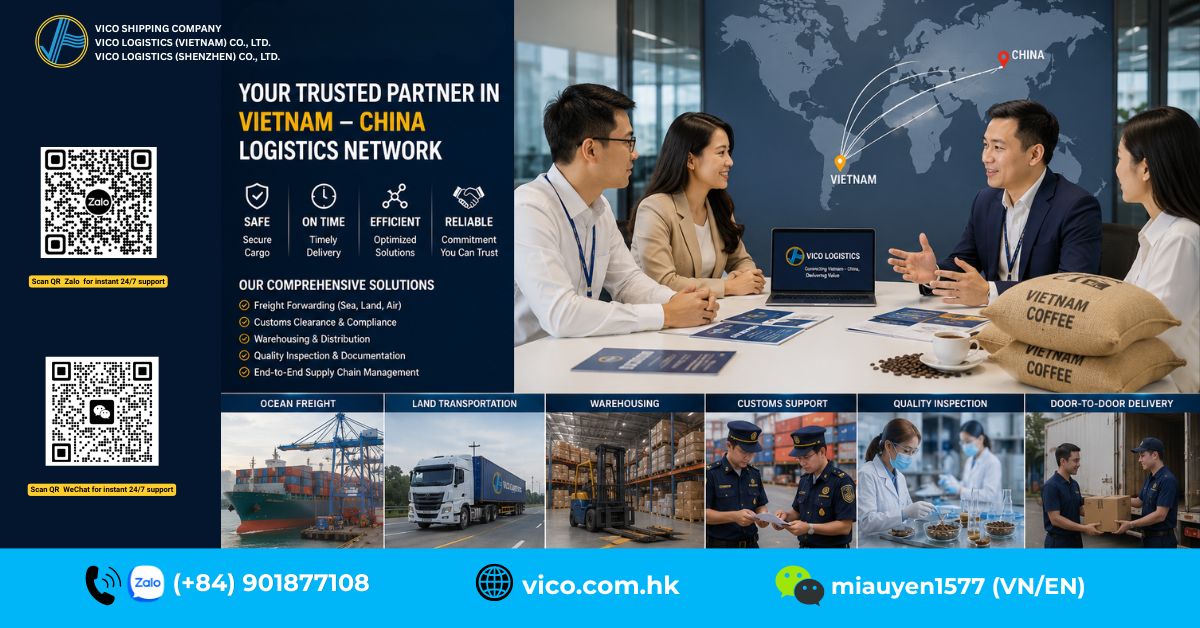 VICO logistics support for coffee export to China