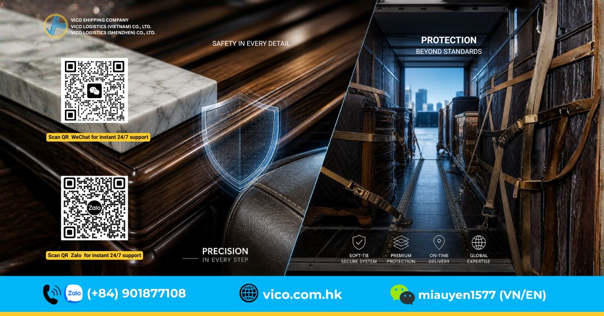 Specialized protection for luxury furniture materials against shipping risks